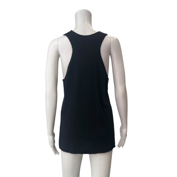 $230 Zadig & Voltaire Black Cashmere Jona MWC Studded Tank Top size Small - Picture 6 of 9